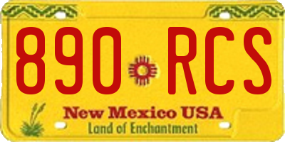 NM license plate 890RCS