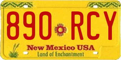NM license plate 890RCY