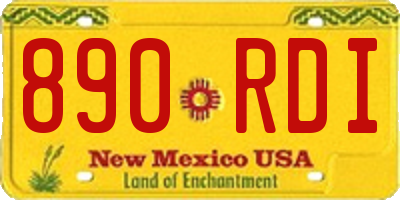 NM license plate 890RDI