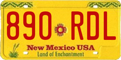 NM license plate 890RDL