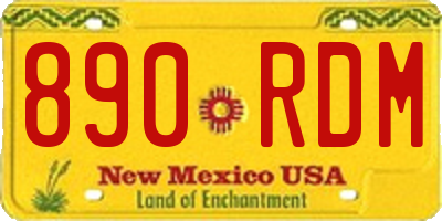 NM license plate 890RDM