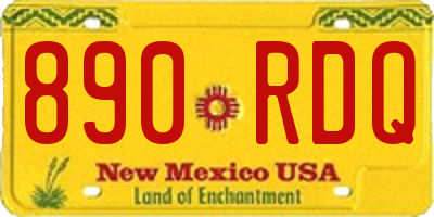 NM license plate 890RDQ