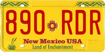 NM license plate 890RDR