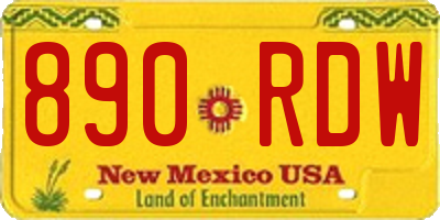 NM license plate 890RDW
