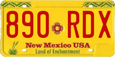 NM license plate 890RDX
