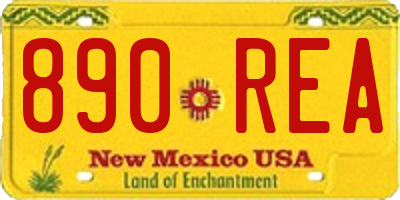NM license plate 890REA