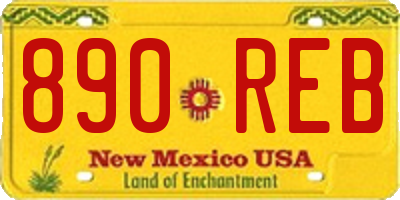 NM license plate 890REB