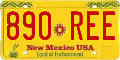 NM license plate 890REE