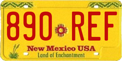 NM license plate 890REF