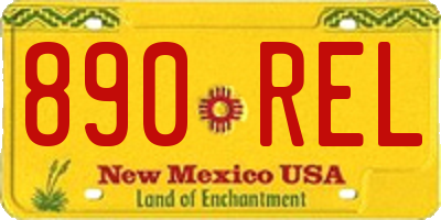 NM license plate 890REL