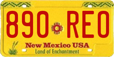 NM license plate 890REO