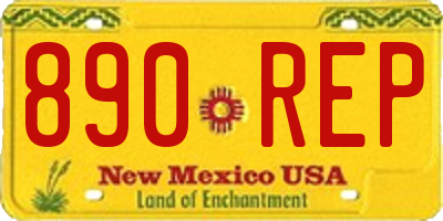 NM license plate 890REP