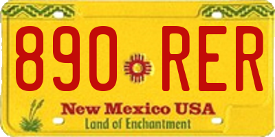 NM license plate 890RER