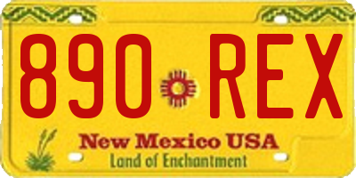 NM license plate 890REX
