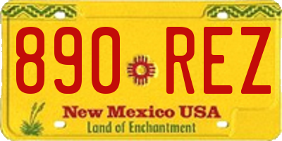 NM license plate 890REZ