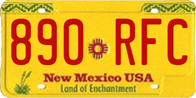 NM license plate 890RFC