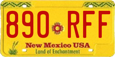 NM license plate 890RFF