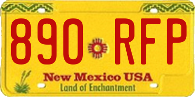 NM license plate 890RFP