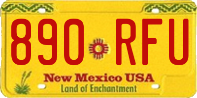 NM license plate 890RFU