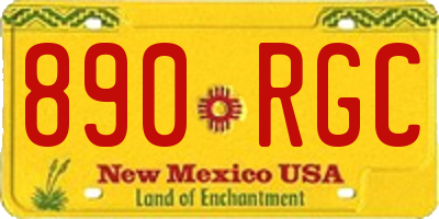 NM license plate 890RGC