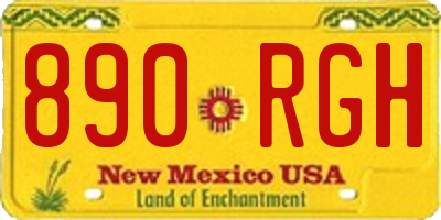 NM license plate 890RGH