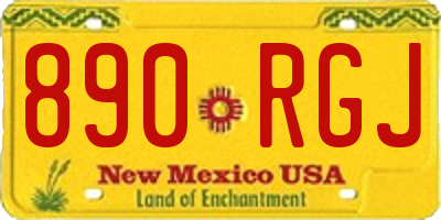 NM license plate 890RGJ