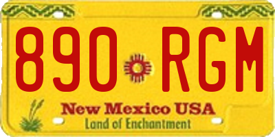 NM license plate 890RGM