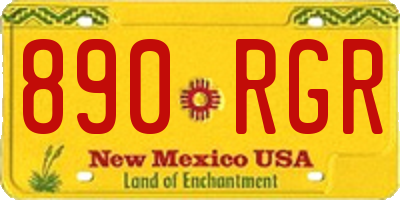 NM license plate 890RGR