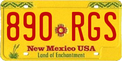 NM license plate 890RGS