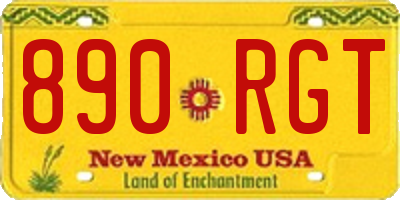 NM license plate 890RGT