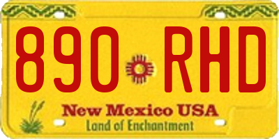 NM license plate 890RHD