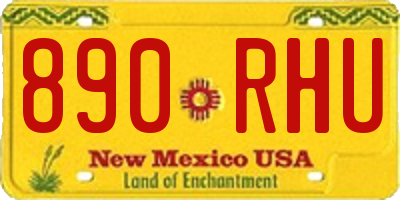 NM license plate 890RHU