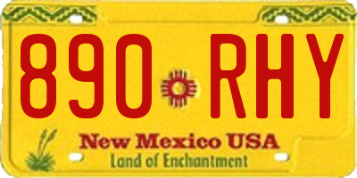 NM license plate 890RHY