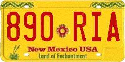 NM license plate 890RIA