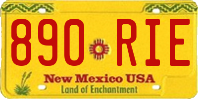 NM license plate 890RIE