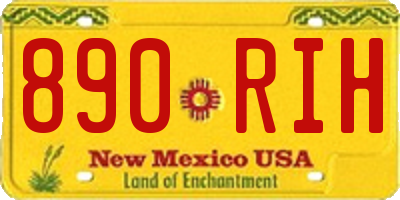 NM license plate 890RIH