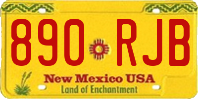 NM license plate 890RJB