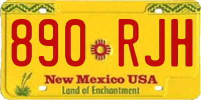 NM license plate 890RJH