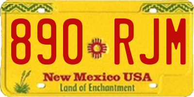 NM license plate 890RJM