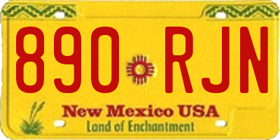 NM license plate 890RJN