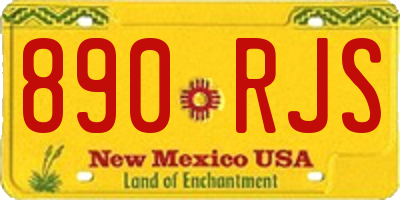 NM license plate 890RJS