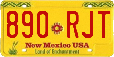 NM license plate 890RJT
