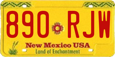 NM license plate 890RJW
