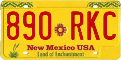 NM license plate 890RKC