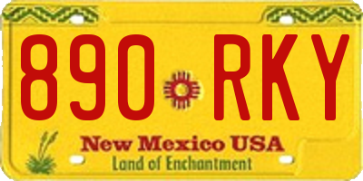 NM license plate 890RKY