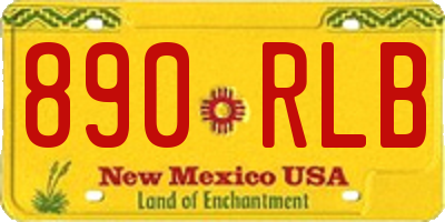NM license plate 890RLB
