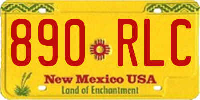 NM license plate 890RLC