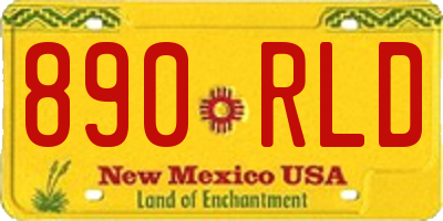 NM license plate 890RLD