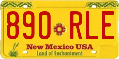 NM license plate 890RLE