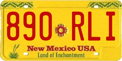 NM license plate 890RLI